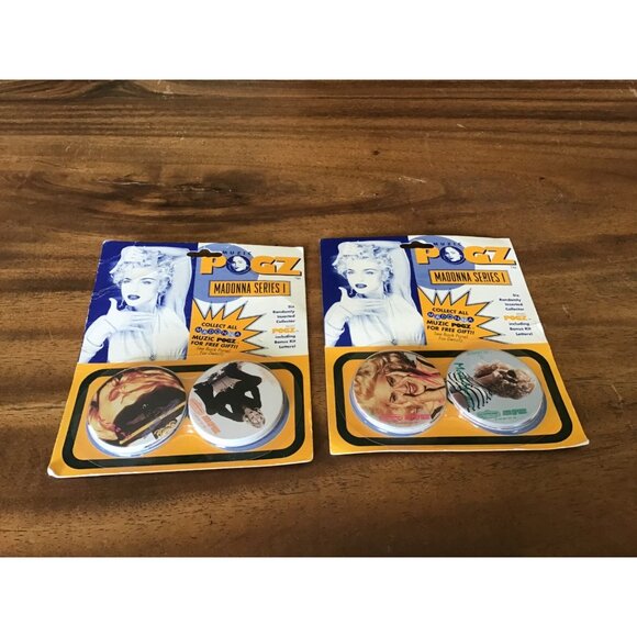 Vintage 1993 Set of 2 Madonna Pogz (Pogs) Series 1 SEALED - Picture 2 of 13
